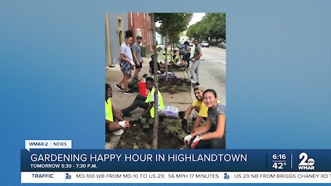 Gardening happy hour in Highlandtown