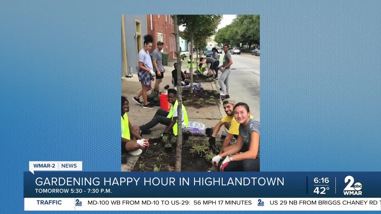 Gardening happy hour in Highlandtown