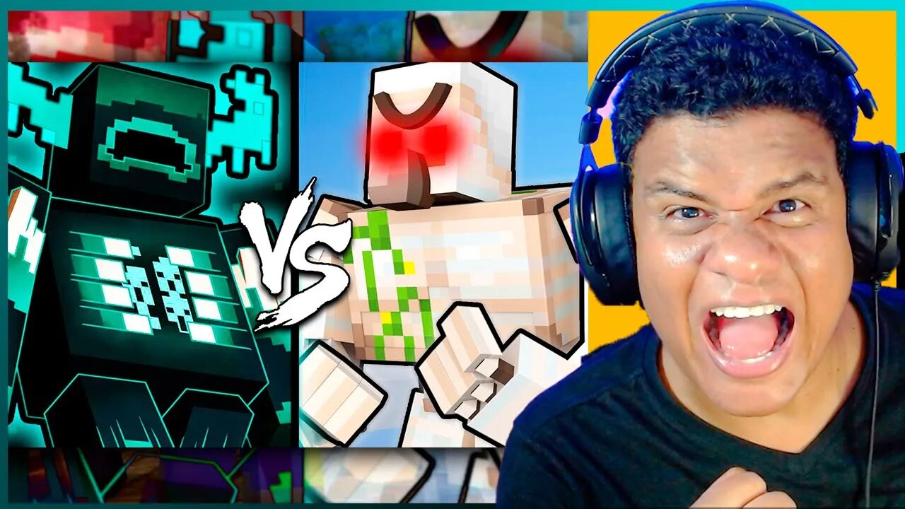LUTA INSANA | WARDEN vs REDSTONE GOLEM (MINECRAFT) | React Anime Pro