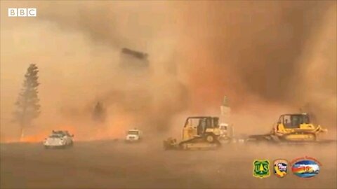 Powerful fire tornado in California