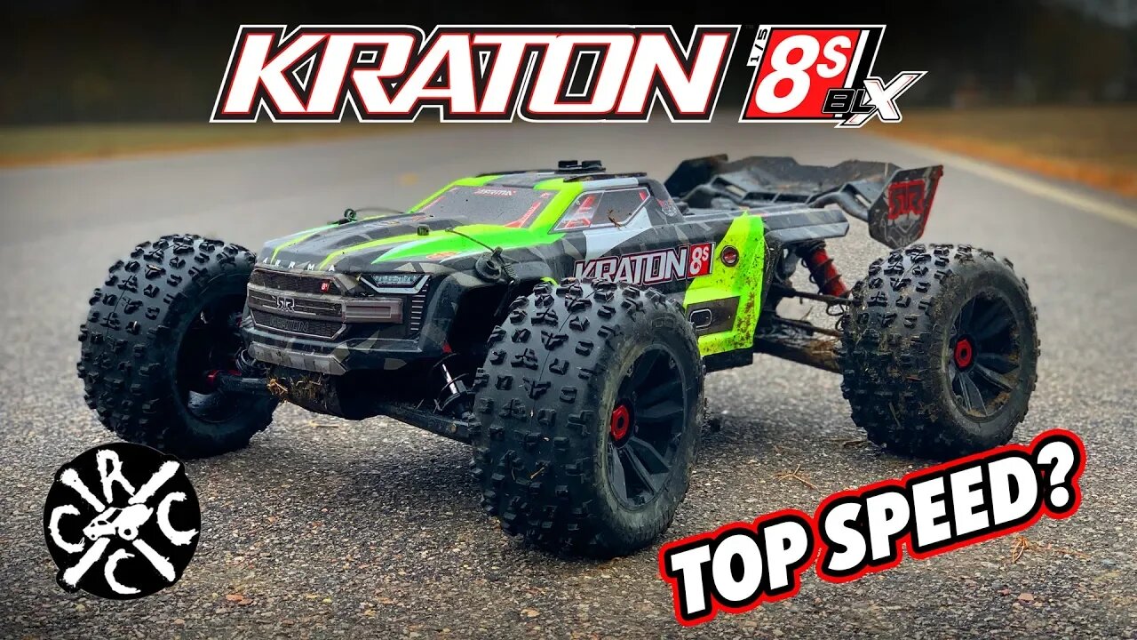 ARRMA Kraton 8s Speed Test - Stock On 8S Venom 7000 mah 50C Lipo with Punch Level At 5