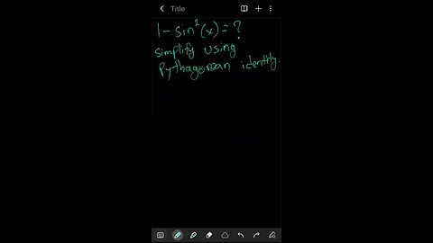 Pythagorean identity example