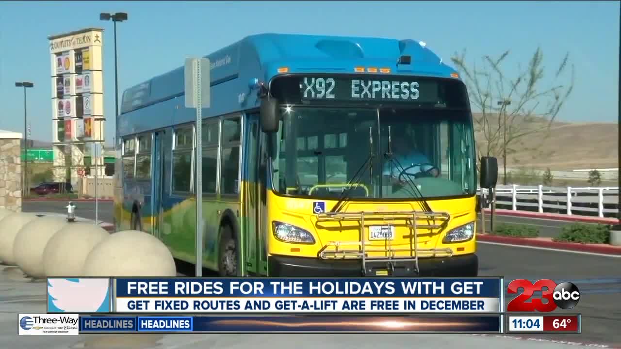 Free rides for the holidays with GET