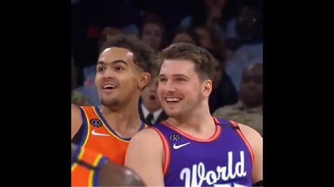 Luka Doncic & Trae Young enjoy the game as it should be!!! Great MOMENT!