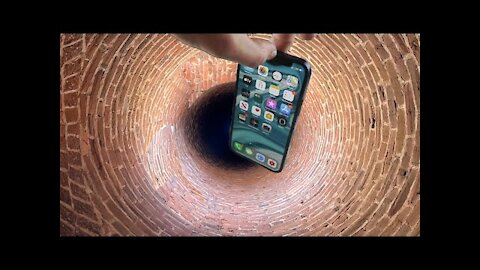 Dropping an iPhone 12 Pro into Spiral Brick Tower - Will it Survive?