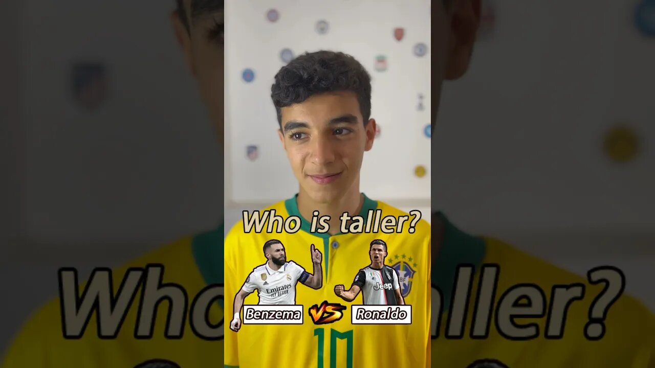 Who Is Taller ? #ronaldo #benzema #football #messi #quiz #challenge #guess