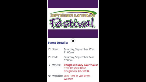 Douglas County GA | September Saturdays #SaveDoCo 09-24-2022