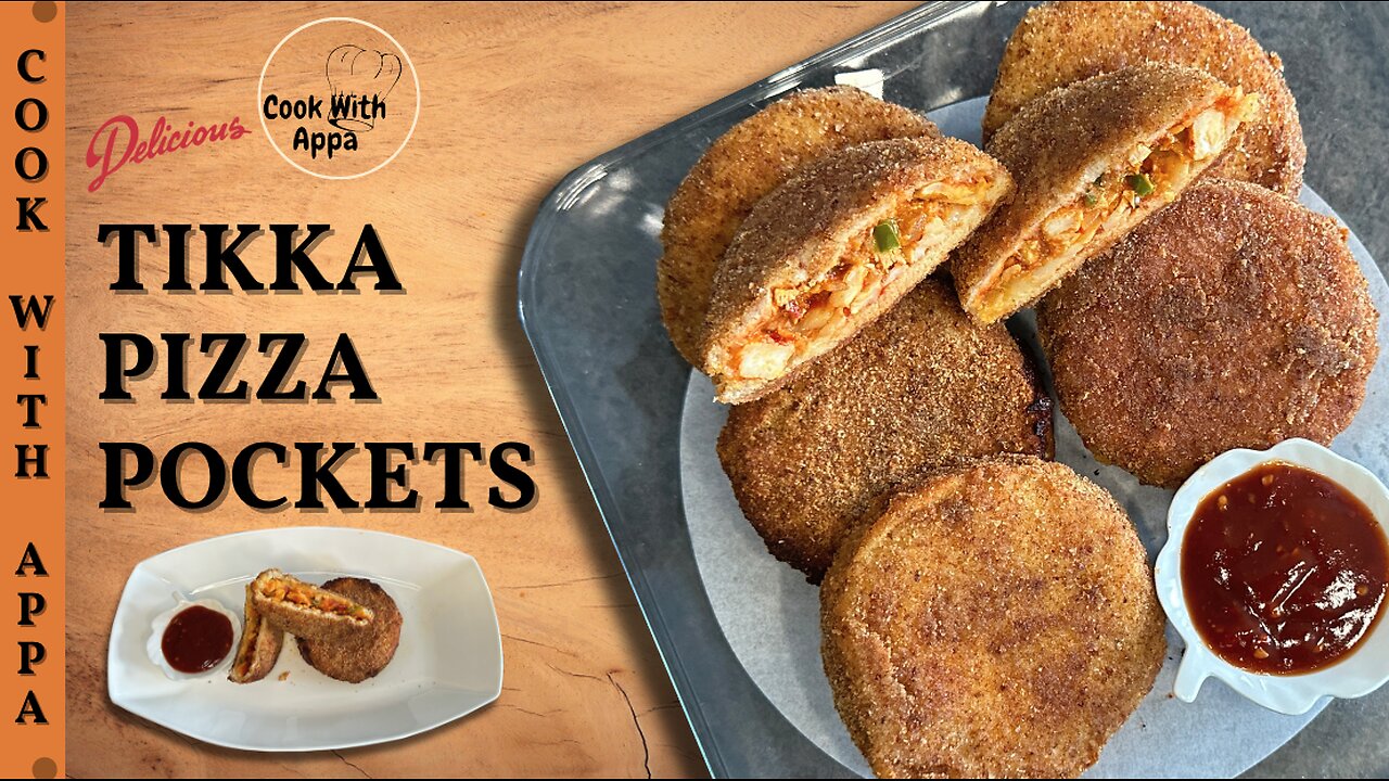 Tikka Pizza Pockets / Chicken Pockets / Chicken Break Pockets #deliciouschicken #homemade #viral