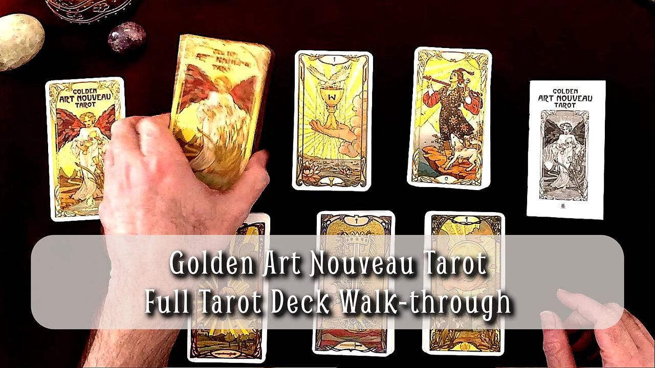 Golden Art Nouveau Tarot Deck Review and Flip Through