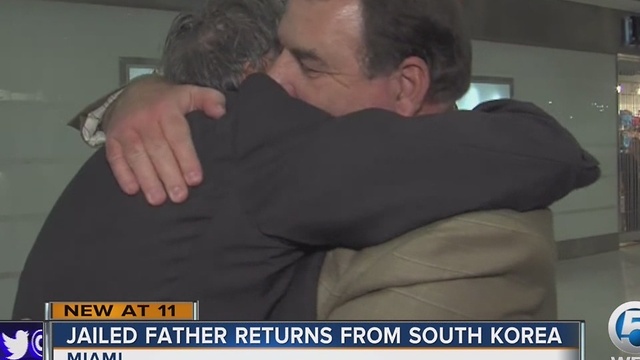 Jailed father returns from South Korea