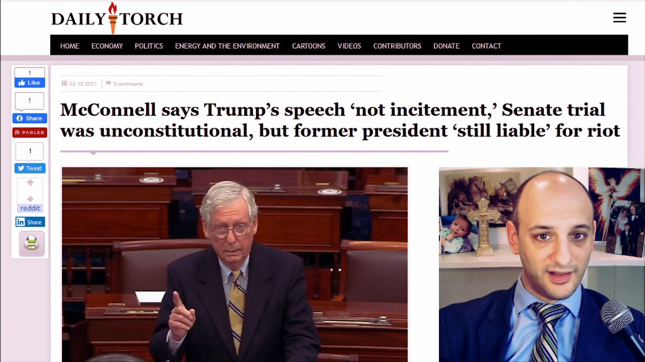 If McConnell says Trump broke no law in Jan. 6 speech,why does he think Trump may be legally liable?