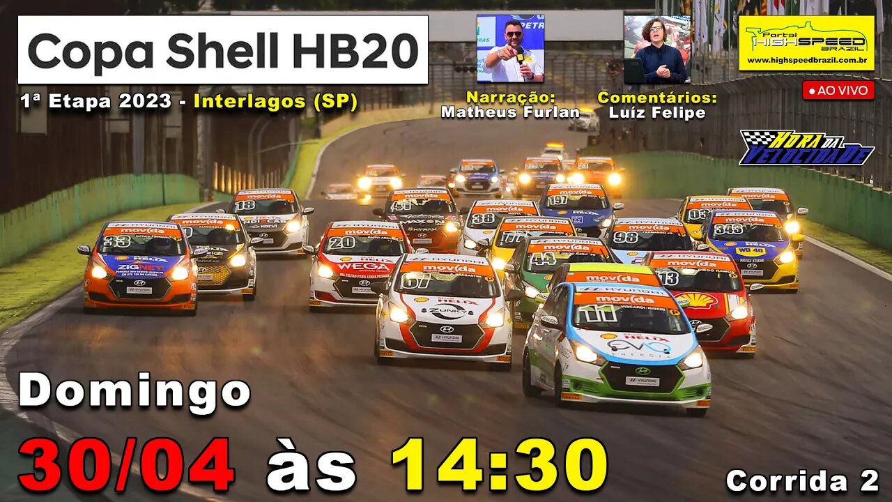 COPA SHELL HB20 | Corrida 2 | 1ª Etapa 2023 | Interlagos (SP) | Ao Vivo