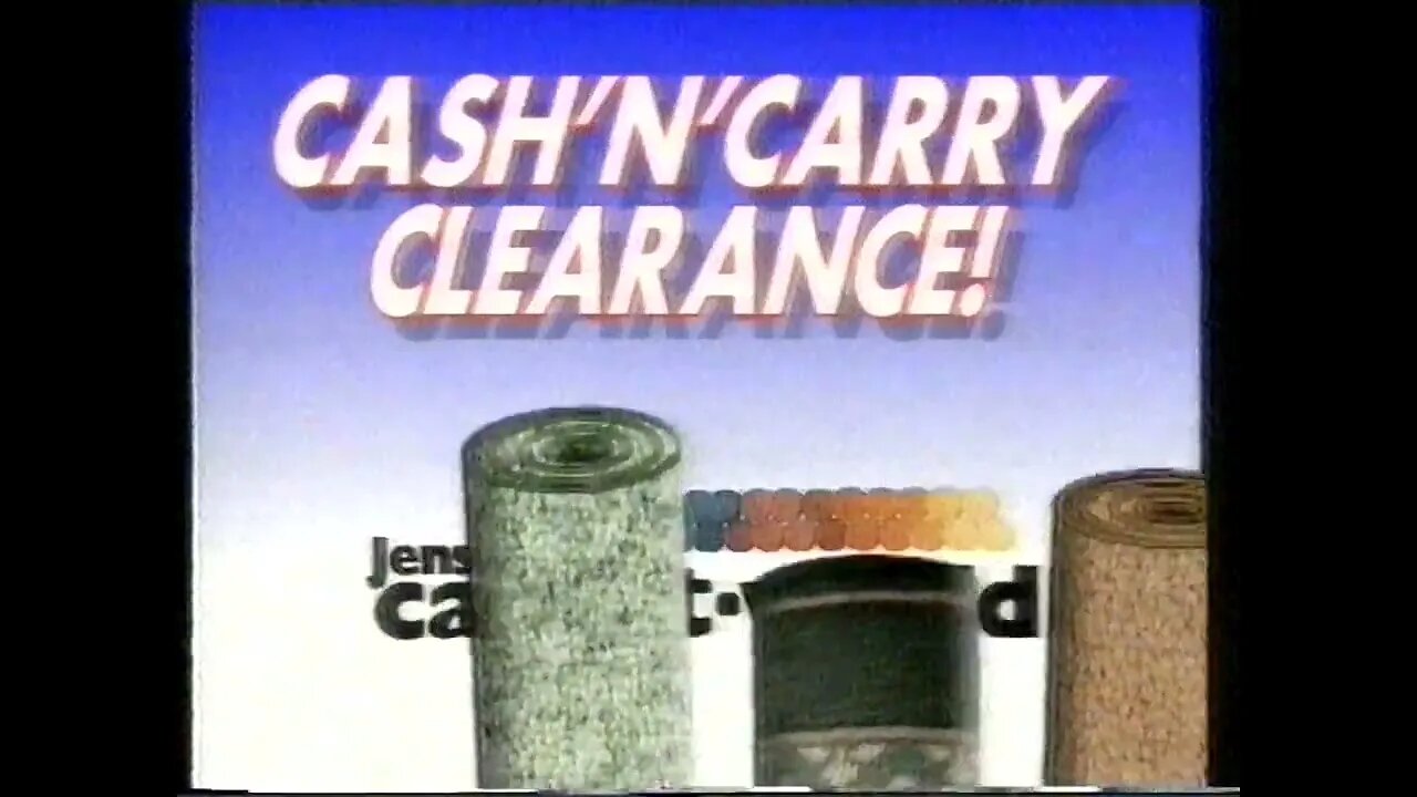 TVC - Jensens Carpet World Cash'N'Carry Clearance December 1991