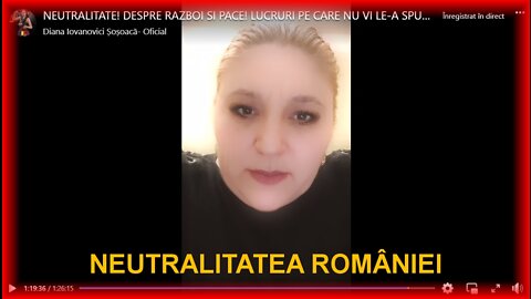 Diana Sosoaca - Apel pentru neutralitatea României