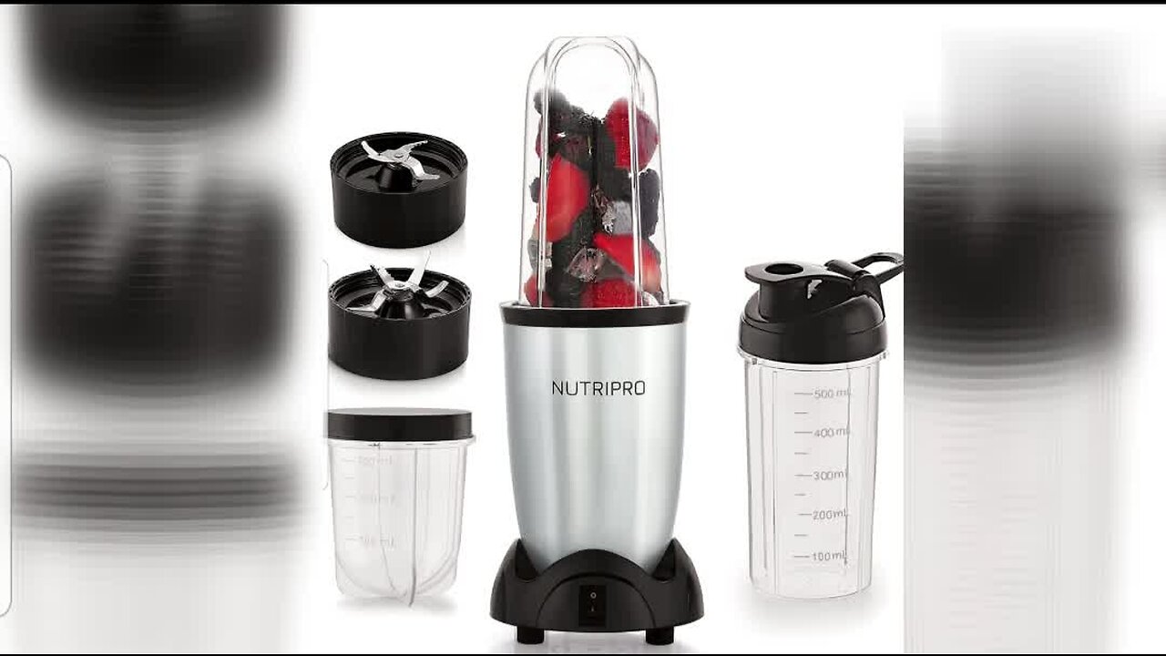 NutriPro Juicer Mixer Grinder - Smoothie Maker - 500 Watts (3 Jars, Silver)