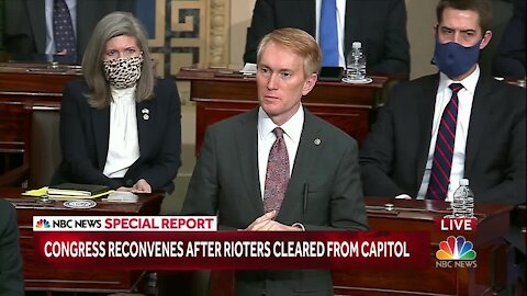 Sen. James Lankford speaking about rioters at Capitol