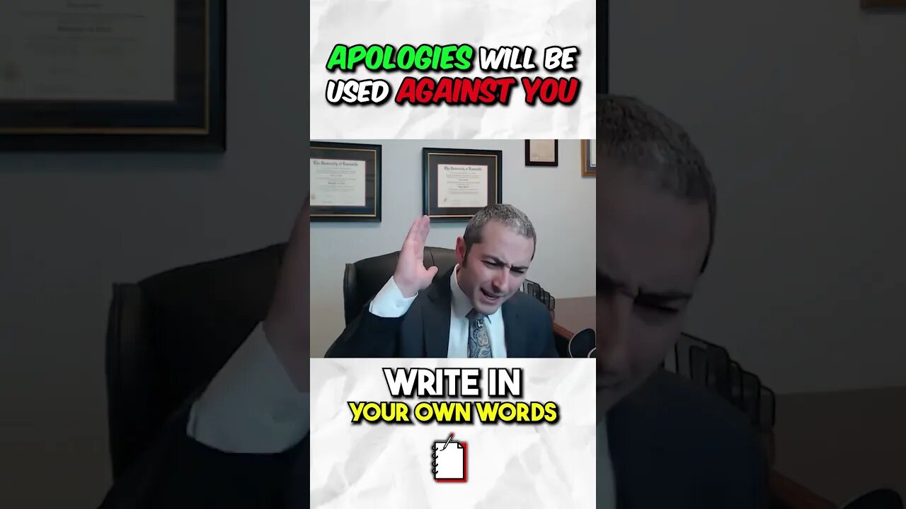 APOLOGIES will be USED AGAINST YOU!