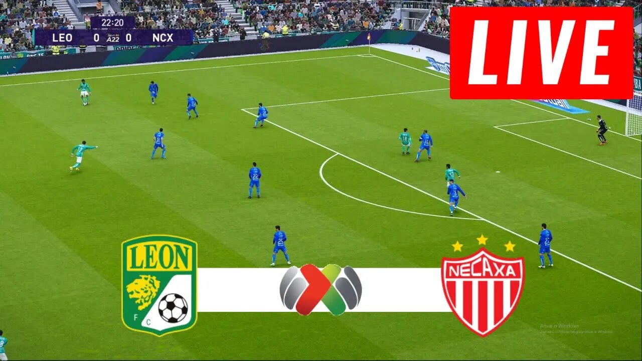 Club Leon vs Necaxa - Liga MX Clausura 2023 Jornada 2 - PES 2021 Gameplay