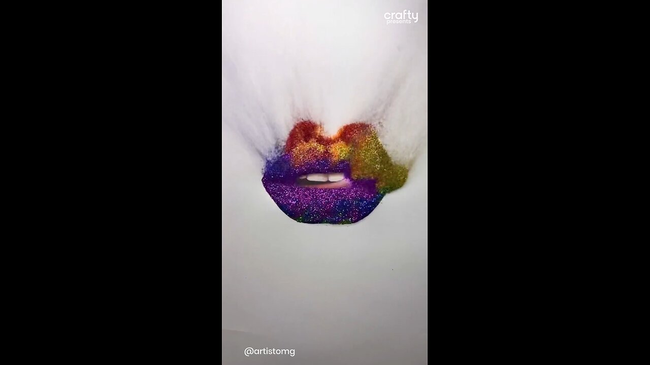 Revealing a masterpiece! 😍✨ || Glitter Art || Satisfying Video #glitter #reveal #art