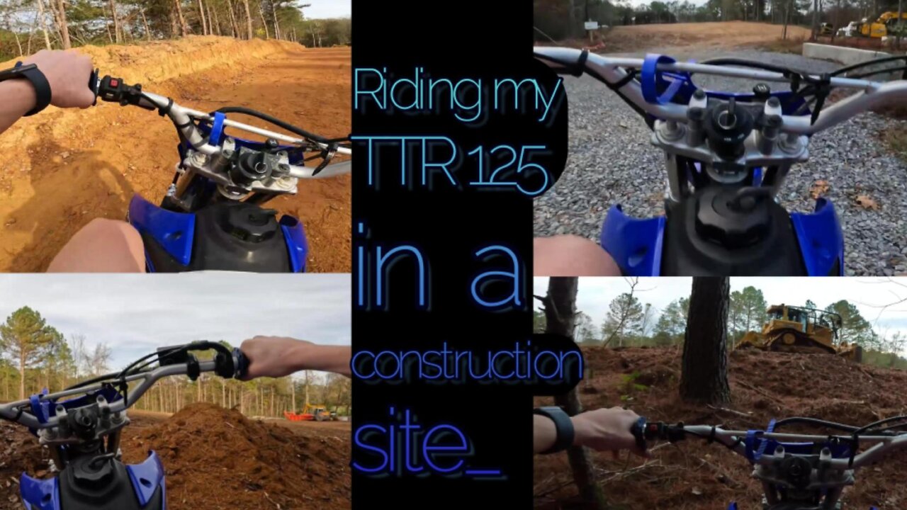 Riding my TTR 125 in a construction site