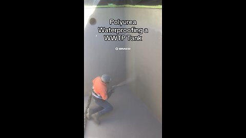 Polyurea Waterproofing a Water Tank