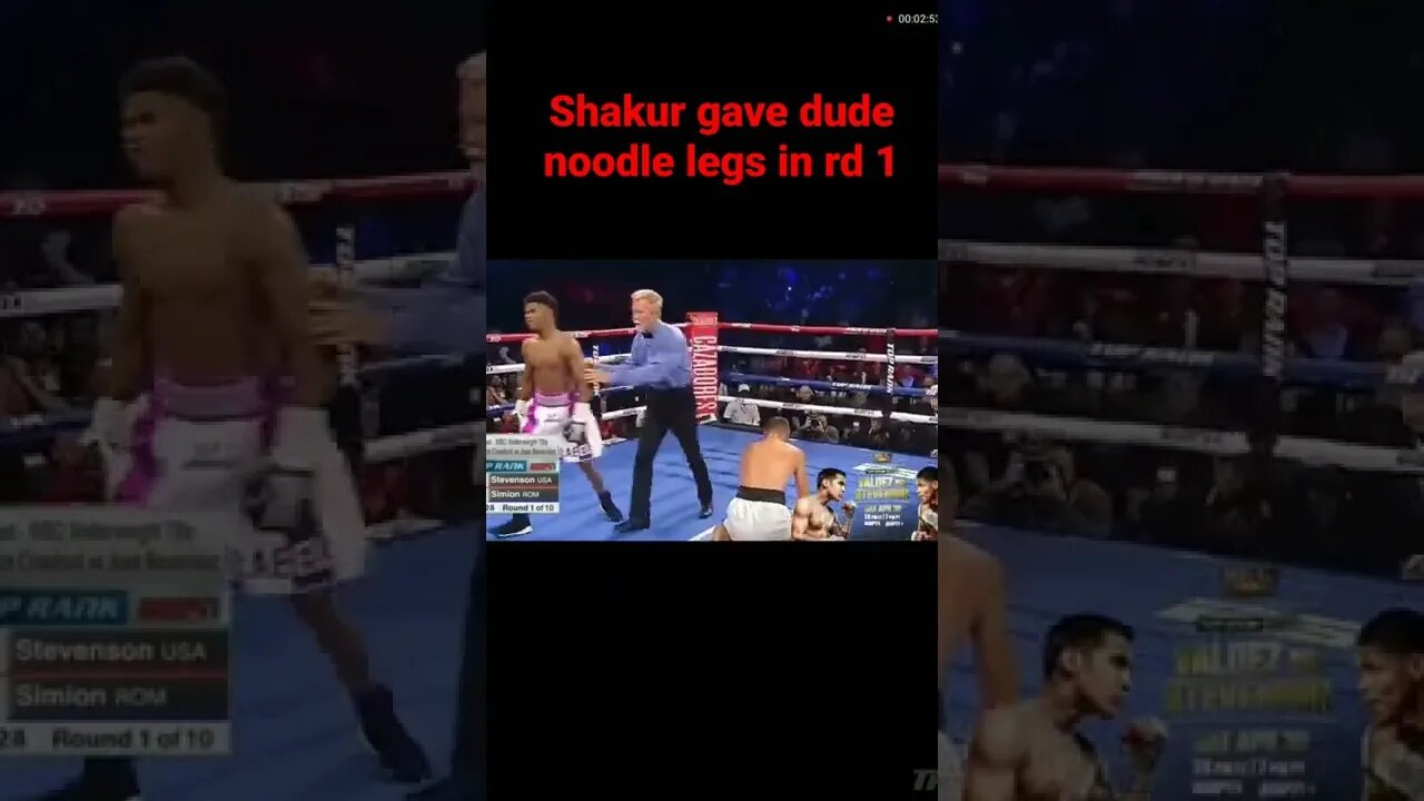 Shakur a master at work. Right hook. Bang