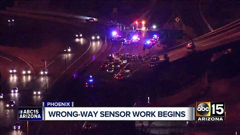 Crews working to install wrong-way technology