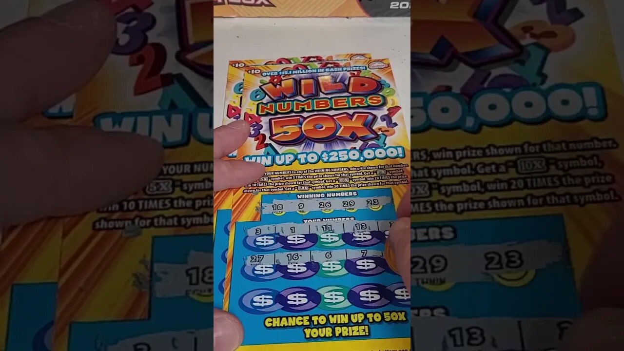 Wild Numbers Lottery Ticket Scratch Off Test!