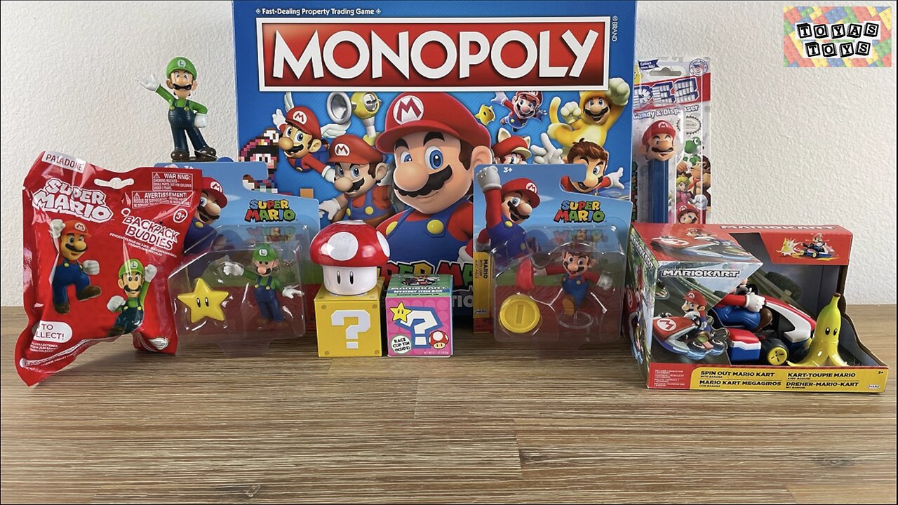 Super Mario Toy Collection Unboxing Review ASMR