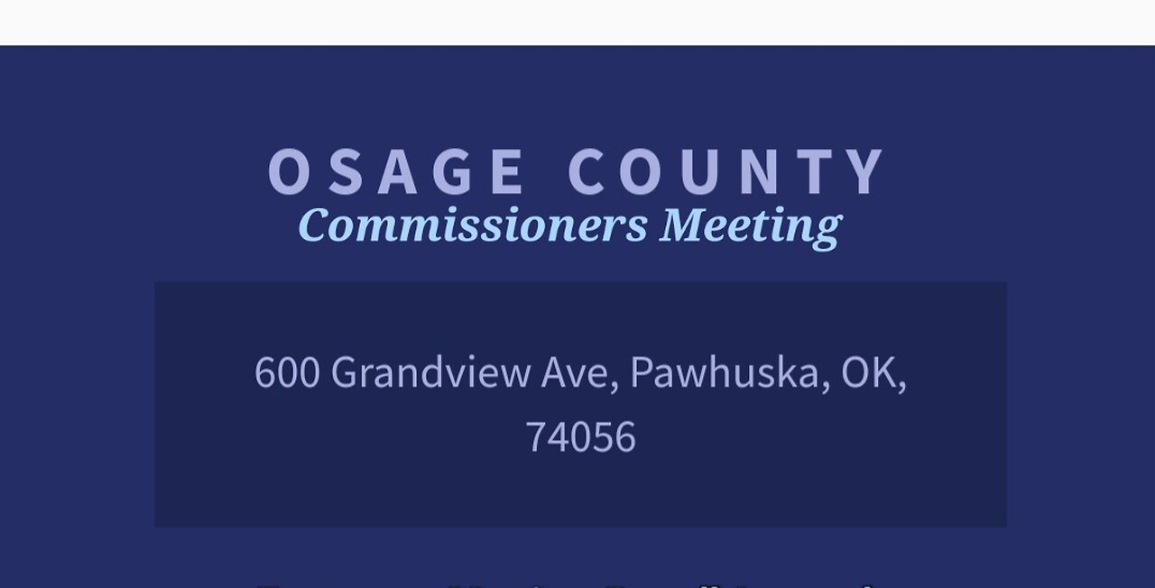 Osage County Commissioners Meeting 08.19.24