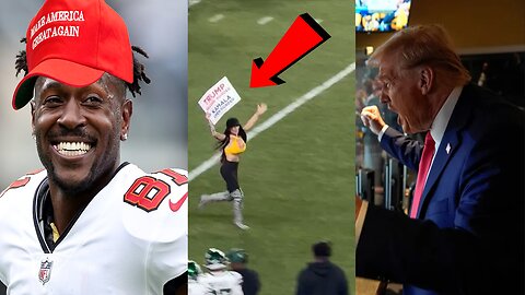 Pro Trump STREAKER RUNS ON THE FIELD during game! Crowd ERUPTS for Trump at Jets vs Steelers game!