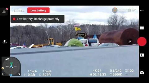 Drone over The Peoples Convoy. Hagerstown.