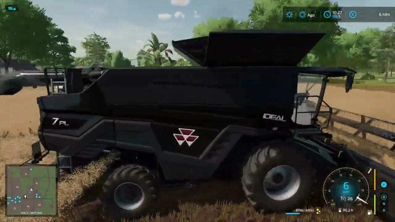 Harvesting BARLEY with MASSEY FERGUNSON and GPS | Farming Simulator 22 | Episode 1