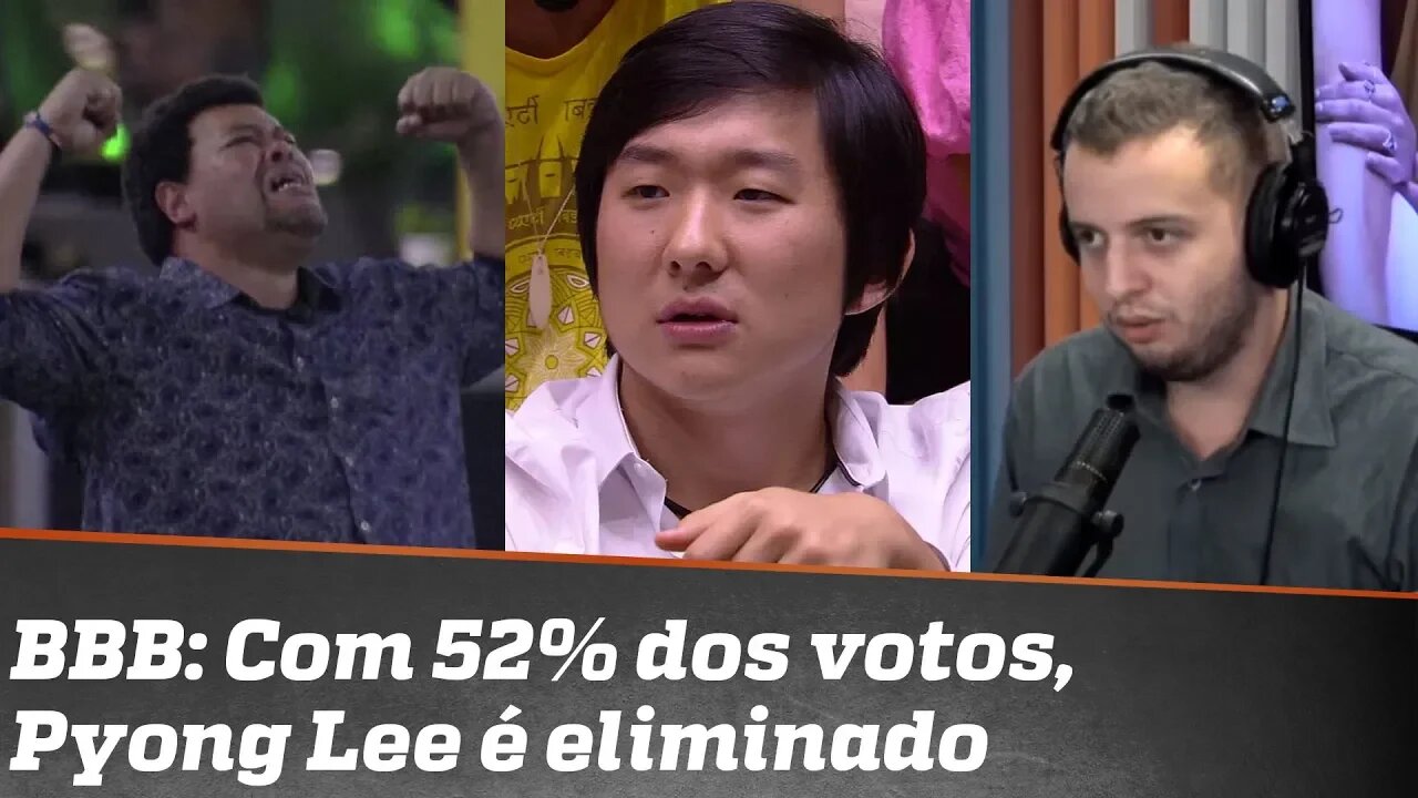 Pyong eliminado. “Babu, seu grito é o grito do Brasil”, festeja Vini, nosso expert em BBB