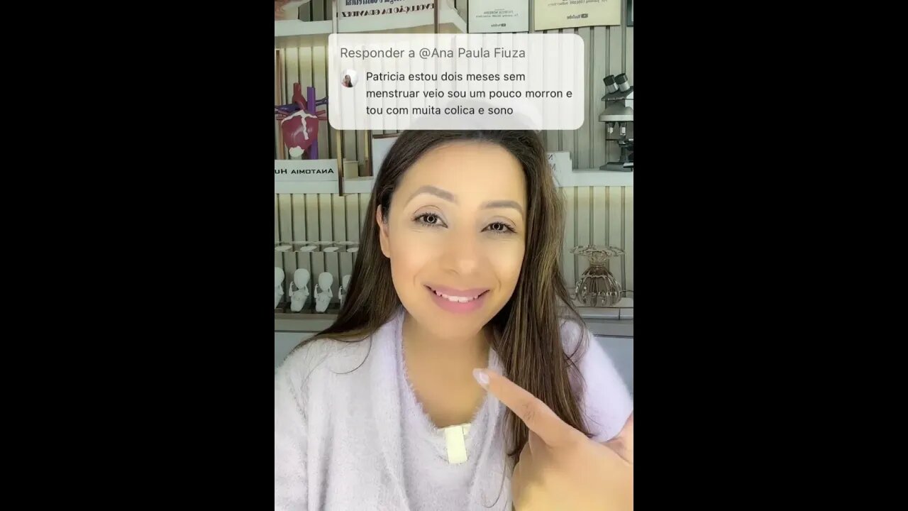 Estou dois meses sem menstruar, porém veio um pouco marrom e sinto cólica e sono