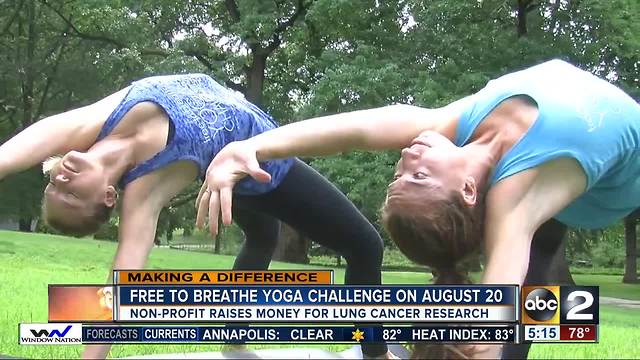 Free to Breathe Yoga Challenge raises money for lung cancer research