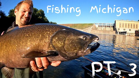 CATCHING HUGE SALMON : SCREAMING LINES : AMAZING NIGHT. MI SERIES PT 3. CATCH AND COOK. !!!!!!!