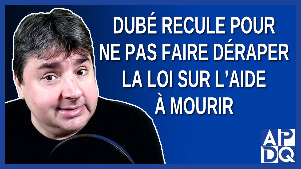 Dubé recule pour ne pas faire déraper la loi sur l’aide à mourir