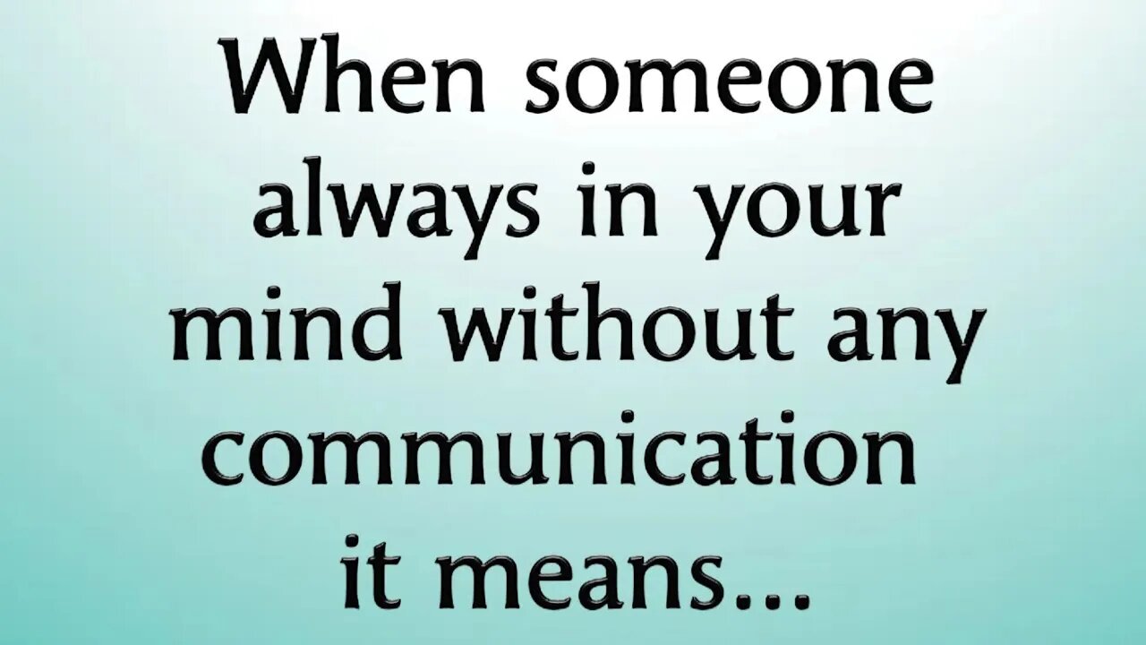 When someone always in your mind without any !! Unknown Psychology Facts @Psychology Says