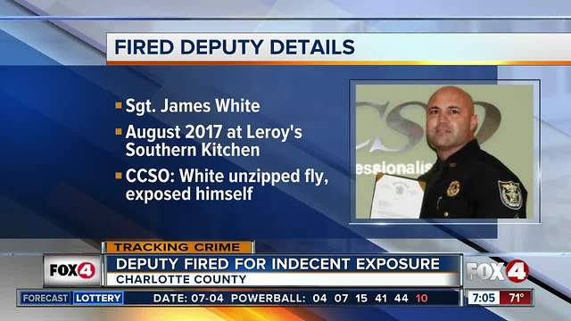 Sergeant fired after indecent exposure in Punta Gorda bar
