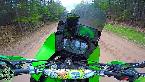 Power Sliding The Old KLR 650 In Northern Wisconsin