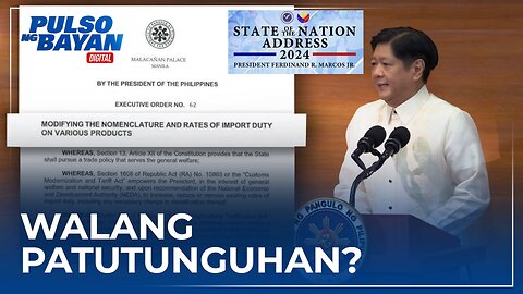 Hindi pagbida ng EO 62 sa SONA, patunay na wala itong magandang patutunguhan?