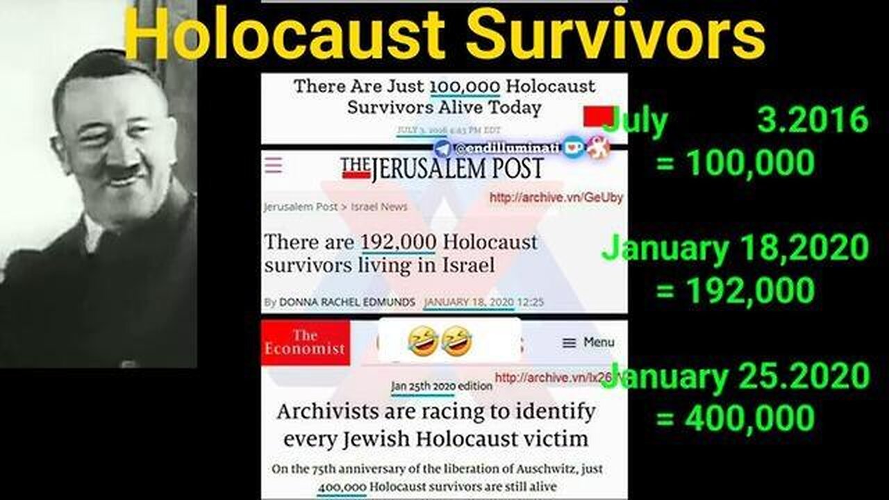 Holocaust Survivors ✡️ they are getting more and more every year 🤣