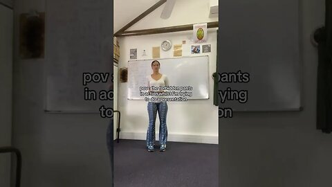 Forbidden pants during presentation