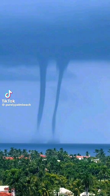 Hurricane Milton Water Spouts near Palm Beach