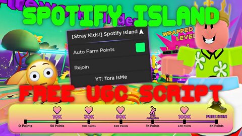 (2022 Pastebin) The *BEST* Spotify Island Script! FREE UGC Item, Points Auto Farm