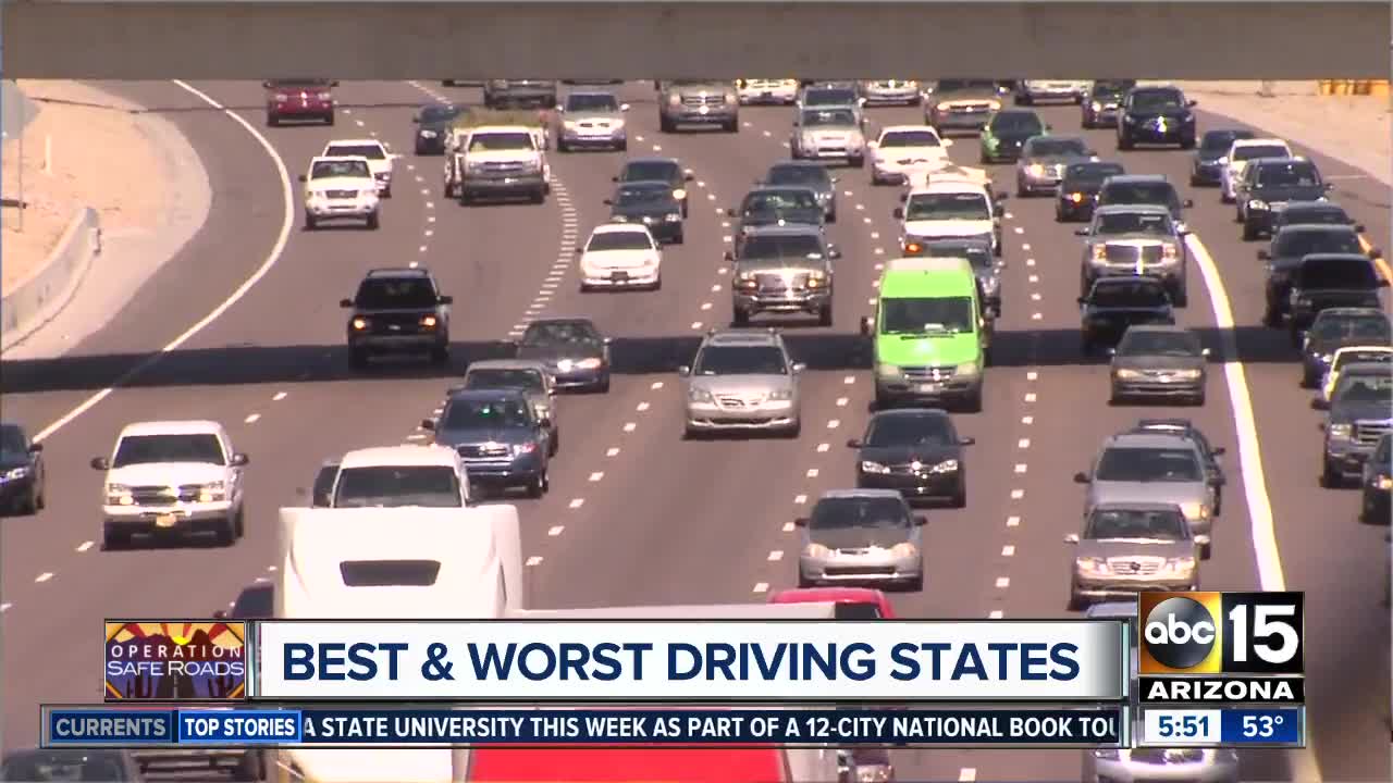 Study ranks Arizona among the states with best drivers