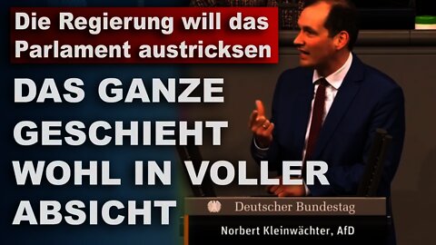 Die Regierung will das Parlament austricksen, Norbert Kleinwächter AfD