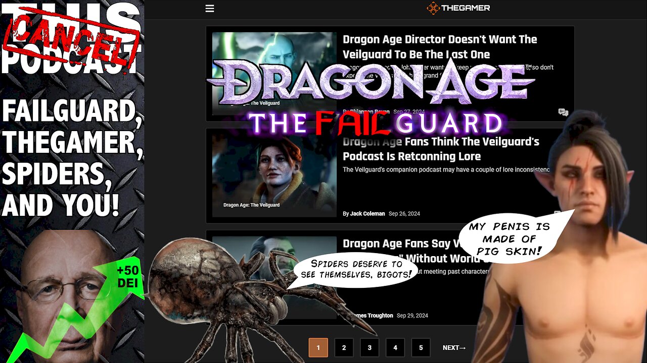 Dragon Age Veilguard, Games Journalists, Spiders, and You!