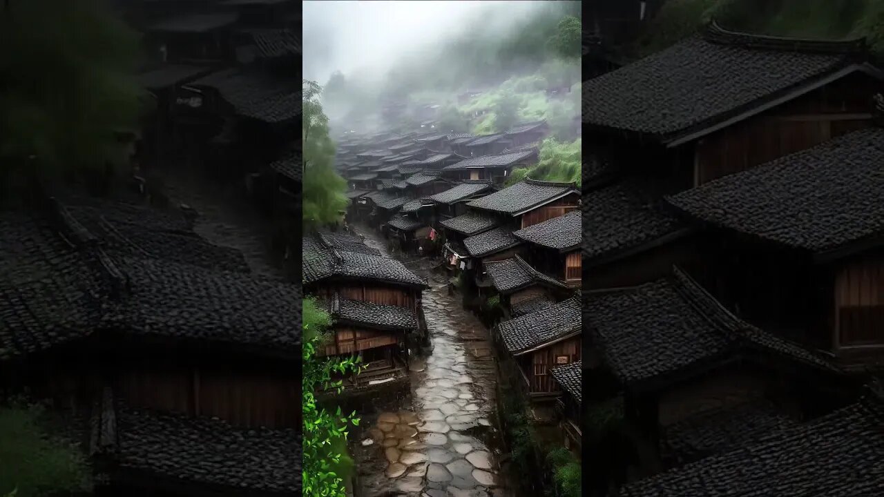 深度放松：雨声助眠，古城雷声雨声催眠曲让你在大自然中享受深度睡眠，恢复精力BGM#rain #rainsounds #sleep #sleepmusic #shorts #shortsvideo